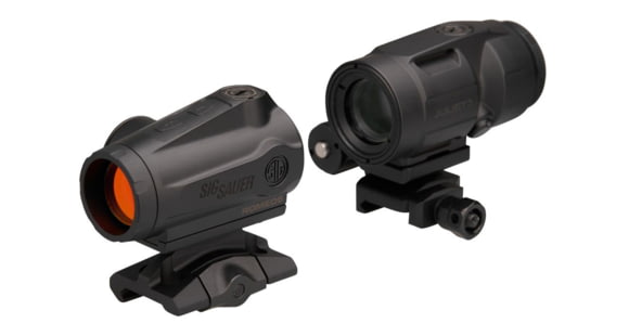 Image of USED, SIG SAUER ROMEO5 Gen 2 1x20mm Reflex Red Dot Sight and JULIET3 Micro 3x22mm Magnifier Combo Kit, Black, SORJ5101