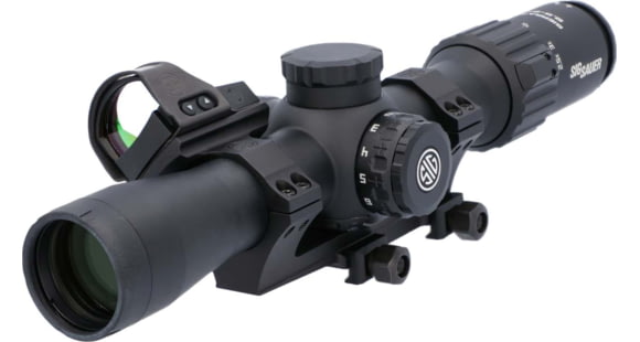 Image of SIG SAUER Sierra 3BDX2.5-8x32mm Rifle Scope 30mm Tube, Black, BDX-R1 Digital Reticle, MOA, Romeo1PRO 1x30 Reflex Sight Combo w/Alpha2 Scope Mounts, SOSBDX321R1