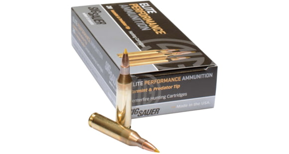 Image of SIG SAUER SIG Hunting Rifle Ammo .270 Winchester 140 grain Controlled Expansion Tip Brass Cased Centerfire Rifle Ammo, 20 Rounds, E270TH2-20