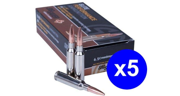 Image of SIG SAUER SIG Hunting Rifle Ammo 6.5 Creedmoor 120 grain Hunting Tipped Brass Cased Centerfire Rifle Ammo