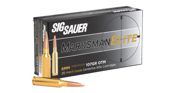 Image of SIG SAUER SIG Match Grade Rifle Ammo 6mm Creedmoor 107 grain Open Tip Match Brass Cased Centerfire Rifle Ammo, 200 Round