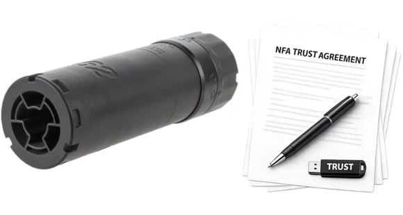 Image of SIG SAUER SLHC Compact INC QD 7.62x39mm Suppressor, 1.67x5.24 in, Black, w/ NFA Trust Registration, 100000231882-KIT1