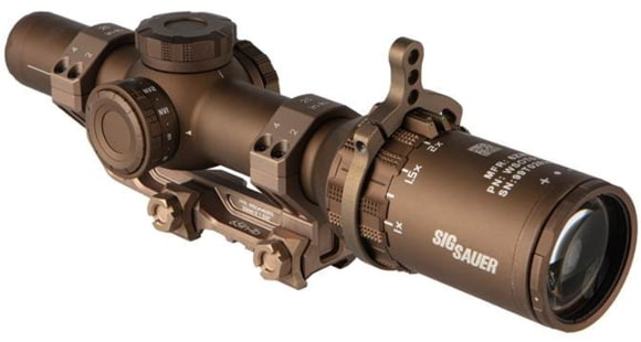 Image of DEMO, SIG SAUER Tango6T DVO 1-6x24mm FFP Rifle Scope, Illuminated Reticle w/Alpha 4 1.535 Mount, FDE, SOT61DVO