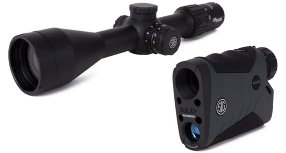 Image of SIG SAUER KILO2200BDX 7x25 Rangefinder &amp; SIERRA3BDX 4.5-14x50 Riflescope Kit, Circle &amp; Milling Grid Reticle, MOA, Black, SOK22BDX01