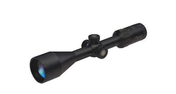 Image of SIG SAUER Whiskey3 Rifle Scope, 4-12X50mm, 1 In, Sfp, Hellfire Quadplex Illum Reticle, 0.25 Moa adj, Black, SOW34107