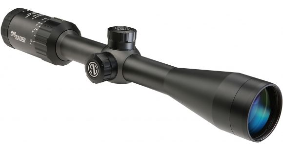 Image of SIG SAUER Whiskey3 3-9x40mm 1in Tube Hunting Rifle Scope w/HellFire TriPlex Reticle, Illum, Graphite SOW33008