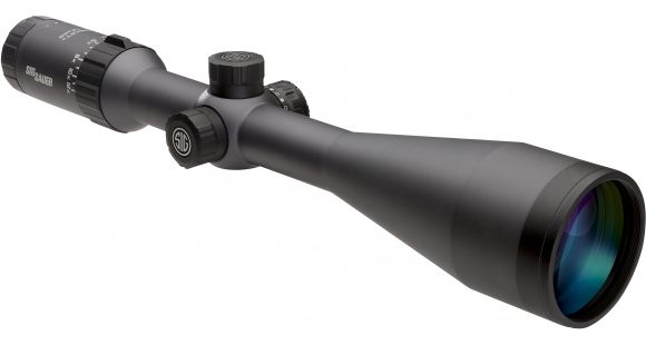 Image of SIG SAUER Whiskey5 2.4-12x56 30mm Tube Hunting Rifle Scope w/Illuminated Fiber Dot Reticle, Graphite SOW52005