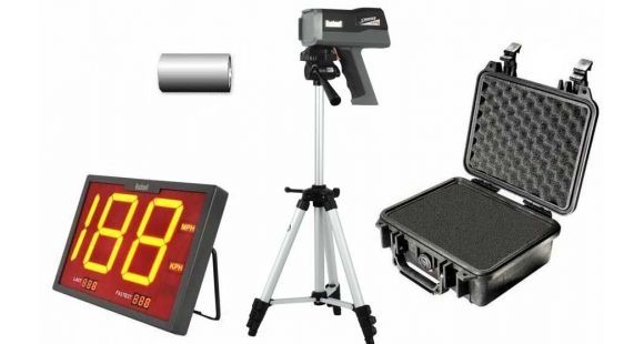 Image of OP Exclusive Bushnell Speedscreen Ultimate Kit Bushnell SpeedScreen Radar Display 101922, Speedster 3 Radar Gun, Tripod for Speedster III Radar Gun, FREE Radar Gun Batteries, and Pelican Hard Case