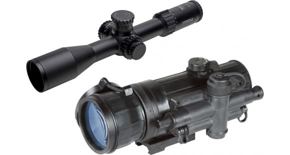 Image of Steiner M5Xi Military 3-15x50 mm Rifle Scope, 34 mm Tube, First Focal Plane, Black, Matte, Red Mil-Dot Reticle, Mil Rad Adjustment, w/ Armasight CO-MR Ghost MG Night Vision System, 5572-KIT1