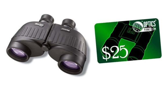Image of Steiner 7x50 Marine Waterproof Rubber Armored Porro Prism Binocular and FREE 25 OpticsPlanet Gift Certificate, 575-KIT1