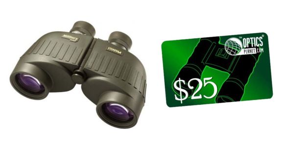 Image of Steiner 7x50 Military R Waterproof Porro Prism Binocular and FREE 25 OpticsPlanet Gift Certificate, 538-KIT1