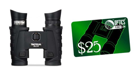 Image of Steiner 8x24 T24 Tactical Binocular and FREE 25 OpticsPlanet Gift Certificate