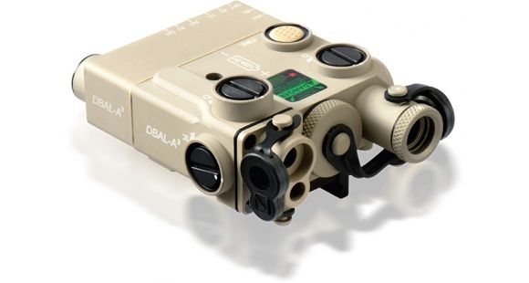 Image of Steiner Laser Devices Civilian Dual Beam Aiming Laser DBAL-A3, CIVILIAN LEGAL, Class IIIa, IR - Class I, Green Laser .7mW, Desert Sand, 9009