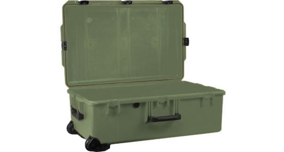 Image of Pelican Storm Cases iM2950 Dry Box w/ Wheels, 31.3x20.4x12.2in, Olive - No Foam iM2950-30000