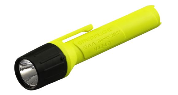 Image of Streamlight 2Aa Propolymer Haz-Lo Flashlight, Atex Rated, 65 Lumen White Led, 2 X Aa Battery, Yellow, 67556