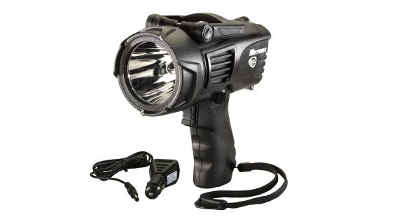 Image of Streamlight Waypoint Pistol Grip Spotlight, C Alkaline Battery/12V DC Power Cord, 550 Lumens, Black, Blister Pack 44905