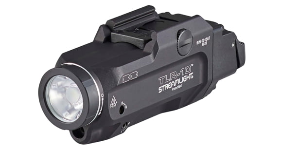 Image of USED Streamlight TLR-10 Gun Light With Red Laser And Rear Switch Options, CR123A, 1000 Lumens, Black, 69470, EDEMO4, Condition Parts Only/Salvage, Defective