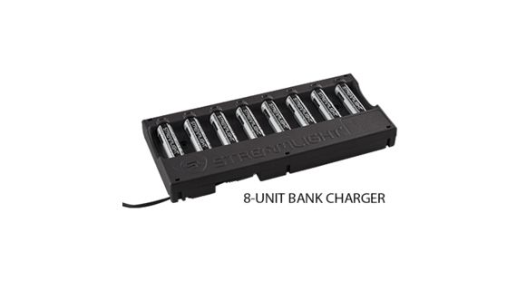 Image of Streamlight 8-Unit Bank Charger w/Batteries - 12V DC, Black, 20223