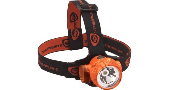 Image of Streamlight Buckmasters Trident HP Headlamp Flashlight - 1 White, 3 Green LEDs, batteries, straps - Realtree Hardwoods Blaze Camo 61082