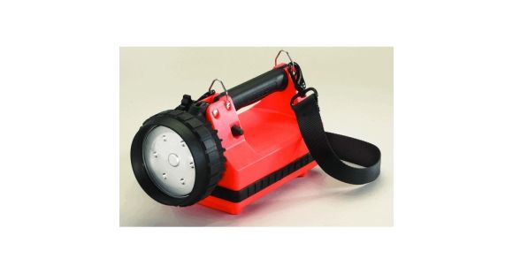 Image of Streamlight E-Flood FireBox 1500 Lumens Rechargeable Lantern with Blue Taillight LEDs, 12V DC Vehicle Mount System with Direct Wire Rack and Shoulder Strap, Yellow 45831