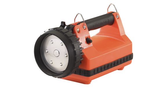 Image of Streamlight E-Flood Litebox Rechargeable Lantern Standard System, 615 Lumen Led, 22061 -Iec Type C 230V Ac Charge Cord, 12V Dc Mount Rack, Orange, 45802