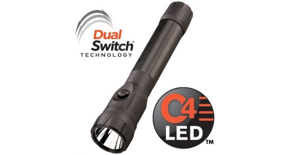 Image of Streamlight PolyStinger DS LED Flashlight, Black - 120V AC Fast Charge PiggyBack Base 76833