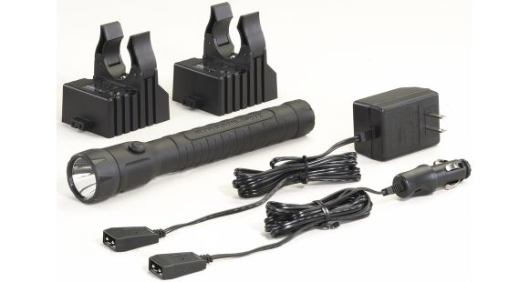 Image of Streamlight PolyStinger LED HAZ-LO Industrial Safety Flashlight, 120V AC/12VDC Steady Charge Cord, Black, 76442