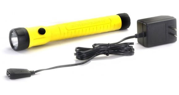 Image of Streamlight PolyStinger LED HAZ-LO Flashlight, 120V AC/12V DC Fast Charge Cord, Yellow 76422