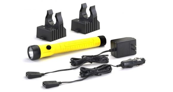 Image of Streamlight PolyStinger LED HAZ-LO Industrial Safety Flashlight, 120V AC/12VDC Steady Charge Cord, Yellow, 76412