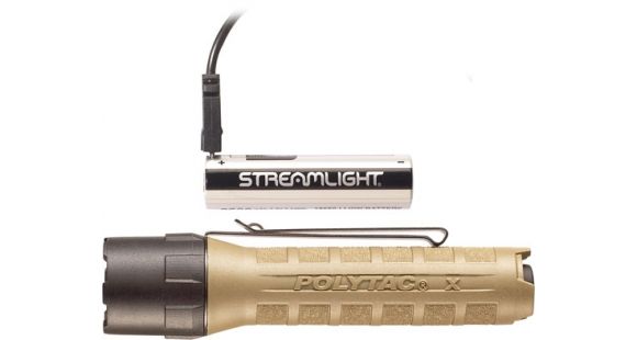 Image of Streamlight Polytac X USB - 18650 Battery And USB Cord, Coyote, 88615