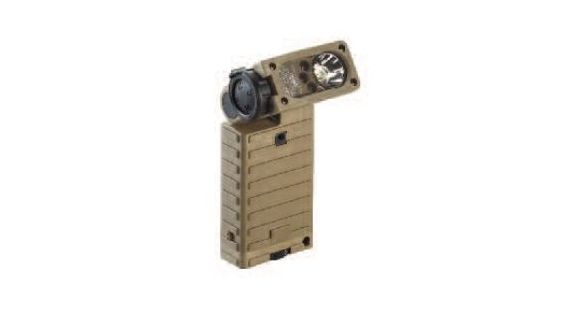 Image of Streamlight Sidewinder Tactical Flashlight, Military Model, Coyote Tan, Helmet Mount - C4 White, Red, Blue, IR LEDs
