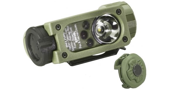 Image of Streamlight Sidewinder Compact Aviation Light, OD - White, Grn, Blue, IR LEDS, helmet mount 14121
