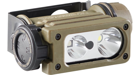 Image of Streamlight Sidewinder Compact III User Configurable Model AA/CR123A 275 Lumens LED Headlamp w/E- Mount/Headstrap, Coyote, 14519