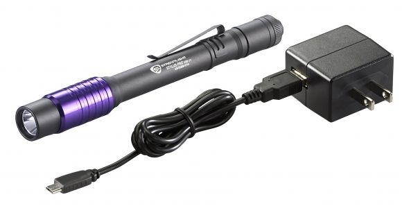 Image of Streamlight Stylus Pro USB UV Rechargeable Penlight,325 mW w/120V AC Adapter,USB Cord,Holster 66148