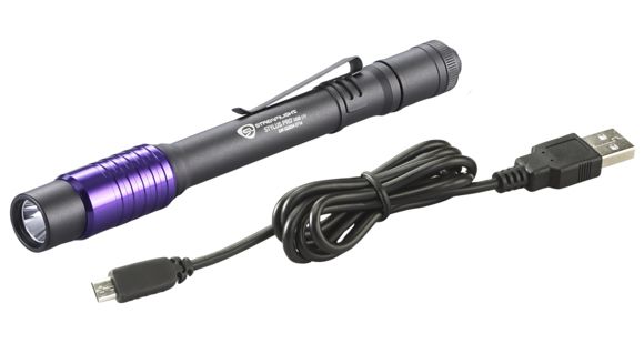 Image of USED, Streamlight Stylus Pro USB UV Rechargeable Penlight,325mW w/USB Cord,Holster 66149