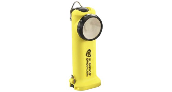 Image of Streamlight Survivor Right-Angle Led Flashlight, 175 Lumen White Led, 22061 - 230V Ac Charge Cord, 12V Dc, 90336 - Nimh Battery Pack, Yellow, 90515