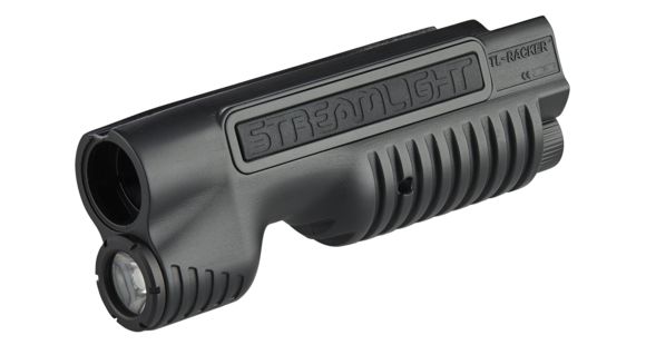 Image of USED, Streamlight TL-Racker Integrated Shotgun Forend Light, Mossberg , CR123A, White, 1000 Lumens, Black, 69600