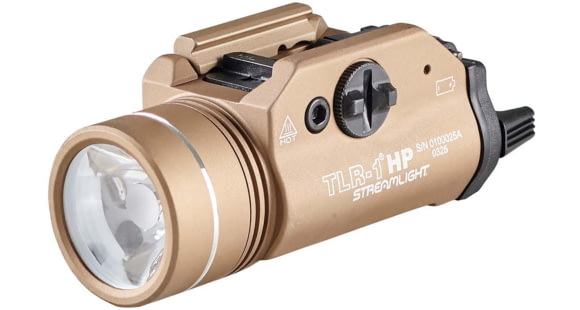 Image of Streamlight TLR-1 HP 1000 Lumens LED Weapon Light, CR123A Lithium, FDE, Beretta 90two, S&amp;W 99/TSW, Sig Sauer P320, 59151