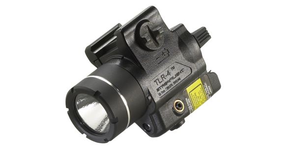 Image of Streamlight TLR-4 Compact Handgun Laser Sight Flashlight, No Battery, Red, 170 Lumens, Black, 69243