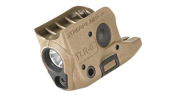 Image of Streamlight SubCompact C4 LED Gun Mounted Light w/ Laser, GLOCK 42/43, CR1/3N, Red/ White, 100 Lumens, Black, 69278