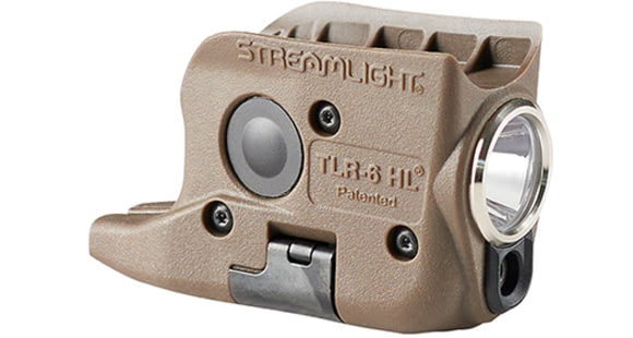 Image of Streamlight TLR-6 HL Rechargeable Light/Laser System for Glock 42/43, Flat Dark Earth Brown, 69341