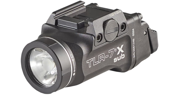 Image of USED, Streamlight TLR-7 X Sub Ultra-Compact LED Tactical Weapon Light, Springfield/HK/Beretta/S&amp;W Short Rails, Black, 69402