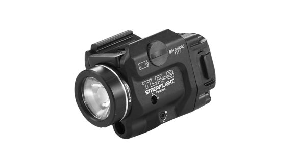 Image of Streamlight TLR-8 Rail Mounted Tactical C4 LED Weapon Light w/Laser Sight, CR123A, Red, 500 Lumens, Black, 69410