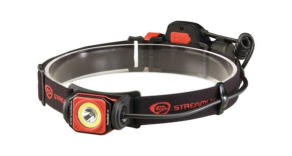 Image of Streamlight Twin-Task Headlamp, Lithium ION, 50-375 Lumens, Black/Red, Clam, 51063