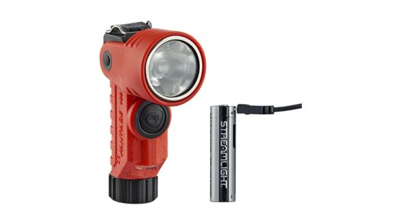 Image of Streamlight Vantage 180 X USB Flashlight, 250 Lumens w/ 18650 USB battery, helmet bracket, Orange, 88911