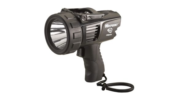Image of Streamlight Waypoint 300 Rechargeable Spotlight w/ International AC Charge Cord 44919, 1000 Lumen, White Led, Black, 44921