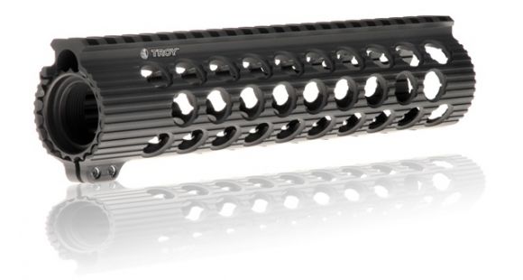 Image of Troy TRX Extreme Battle Rail, 9in - Black w/ Quick Attach Accessory Rails ELI-C8BT-00