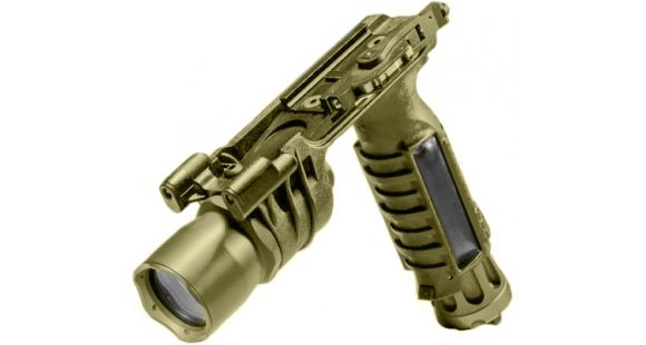 Image of SureFire M900V Vertical Foregrip WeaponLight, Throw-lever Mount, White/IR LED, Tan