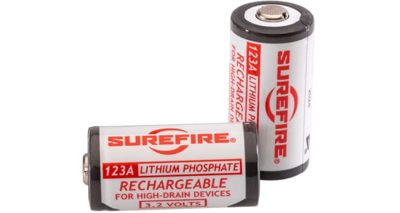 Image of SureFire 123A Lithium Iron Phosphate Rechargeable 2 Batteries, SFLFP123