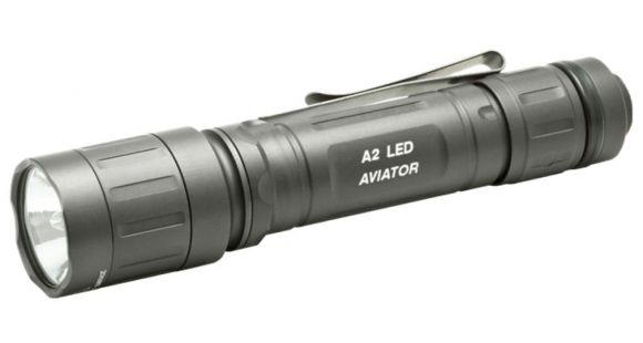 Image of Surefire Aviator 2L Flashlight, Olive Drab, Dual Output, Red LED A2L-HA-RD